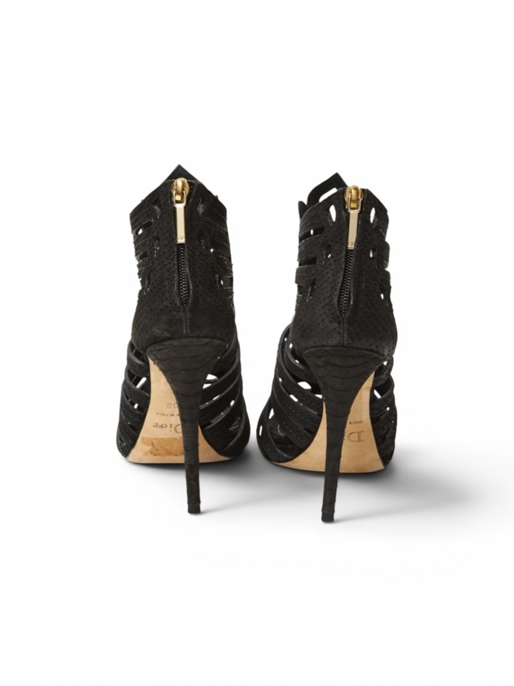 Dior Black Peep-Toe High Heels from the 2009 Runway Collection - Rare - Picture 6 of 9